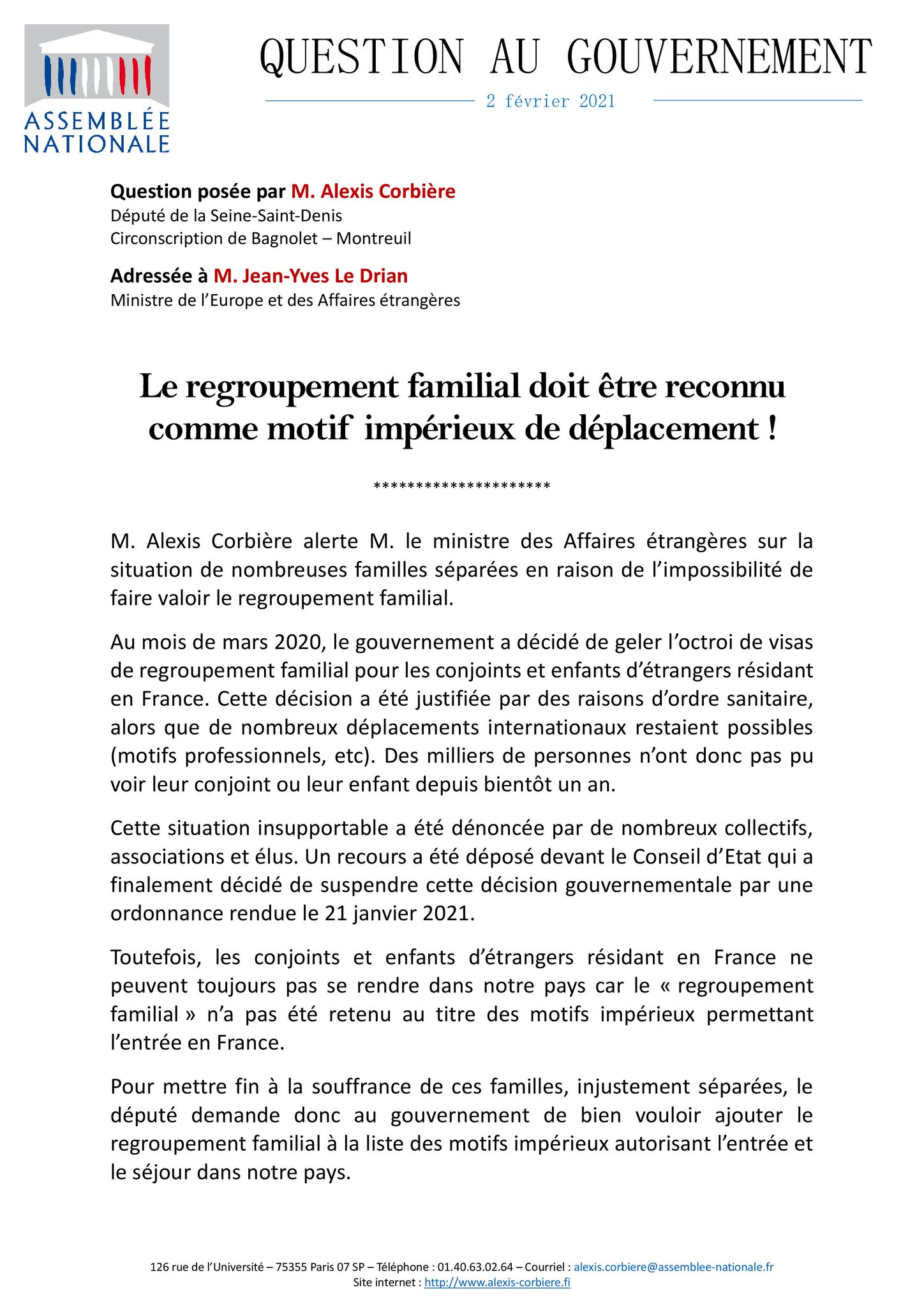 Alexis Corbiere On Twitter 2 2 Mais L Executif S Entete Et Refuse Toujours D Ajouter Ce Critere A La Liste Des Motifs Familiaux Imperieux Permettant L Entree Sur Notre Sol Ainsi Ces Familles Ne Peuvent