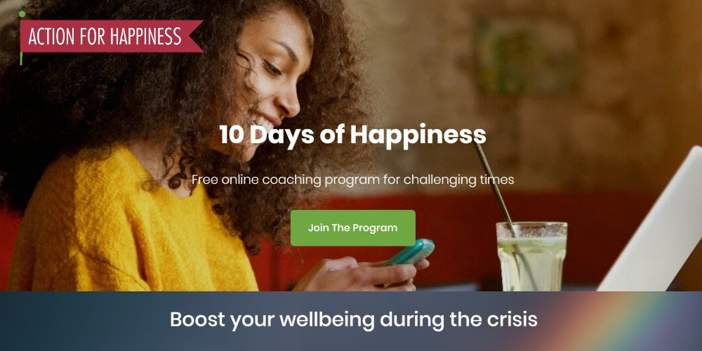 Joined @actionhappiness #10daysofhappiness  Looking forward to a daily 7am text to  start the day on a positive  note. Free online #coaching program with daily actions for happier living. @vic_2820 @burgess_david1   @kflhanson @AKellacher @ruthmackay111 @MisstahCook You'll ♥️this