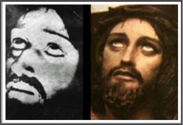 Now, I chuffing love this story; its got sci-fi bits, its got historical bits, and its absolutely crackers...HOWEVER!The evidence for it is flimsy at best. That photo of Jesus? It's eerily similar to one of a wood carving by the sculptor Lorenzo Coullaut Valera5/8