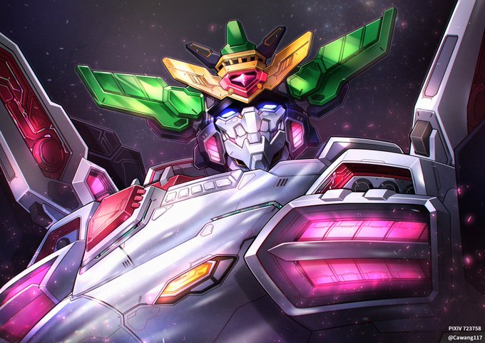 「すごい・・・!すごく強い!すごくでかい!すごいロボットだ!」 #勇者王ガオガイガー #キングジェイダー 