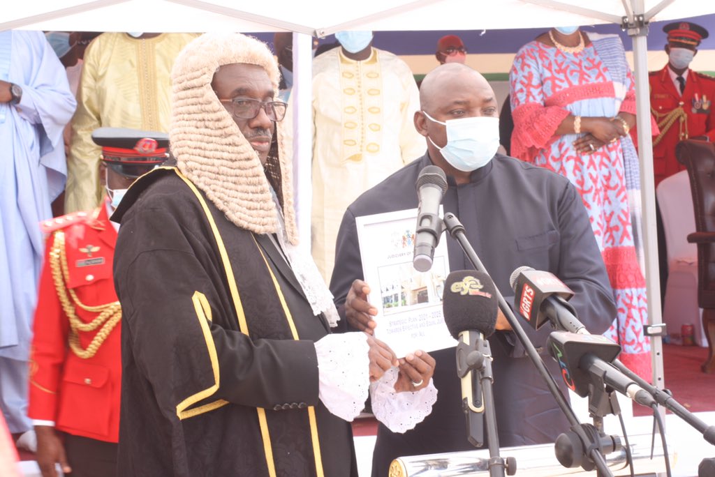 UNDP The Gambia (@undp_thegambia) on Twitter photo The President of The #Gambia, H.E <a href="/BarrowPresident/">President Barrow</a> launched the first ever Judicial Strategic Plan (2021-2025) during the launch of the legal year. <a href="/UNDP/">UN Development</a> π¬π²βs support was recognized in the development of the strategic plan.
<a href="/DeAissata/">Aissata DE</a> The President of The #Gambia, H.E <a href="/BarrowPresident/">President Barrow</a> launched the first ever Judicial Strategic Plan (2021-2025) during the launch of the legal year. <a href="/UNDP/">UN Development</a> π¬π²βs support was recognized in the development of the strategic plan.
<a href="/DeAissata/">Aissata DE</a>