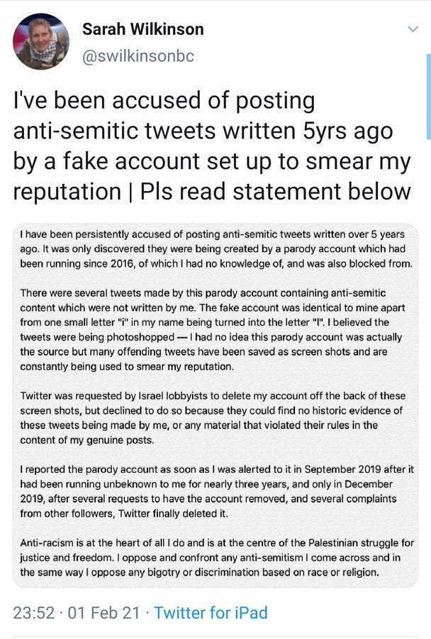 ThreadSarah Wilkinson is a prominent Holocaust denier & pro Palestinian activist ( @Pal_action) who has been arrested for violence.To excuse her Holocaust denial she made this statement. In this thread we expose her lies  @jvplive  @PSCupdates  @IndJewishVoices  @XRebellionUK 1