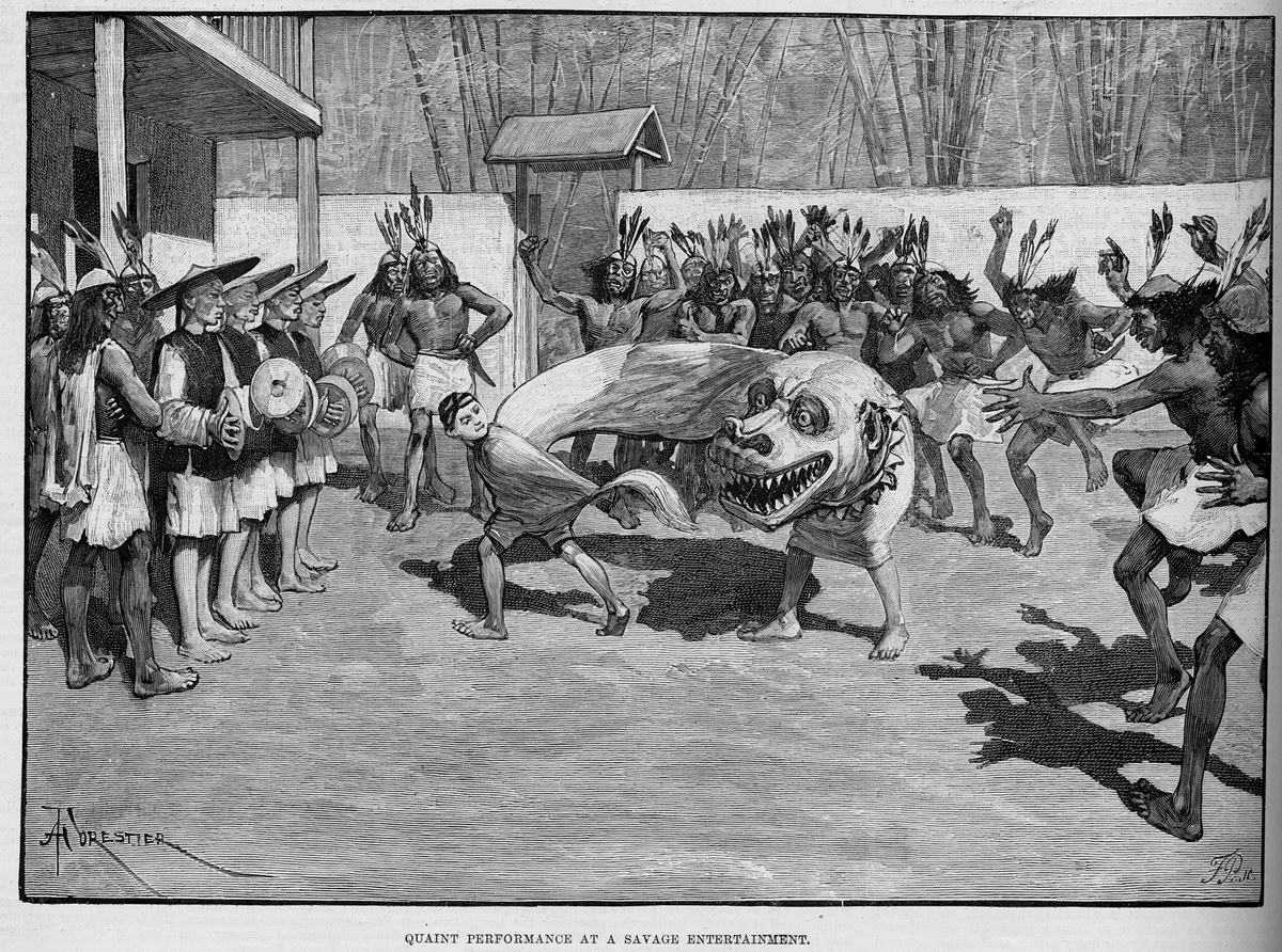 At the time, the Makatao area of Wanchin (Bankimsing) became a buffer zone between the Han settlers & Paiwan. British explorer Edmund Grimani travelled to Wanchin in 1877 & left behind a picture that portrays the coexistence of Plains & Highlands Indigenous & Han performers. 8/