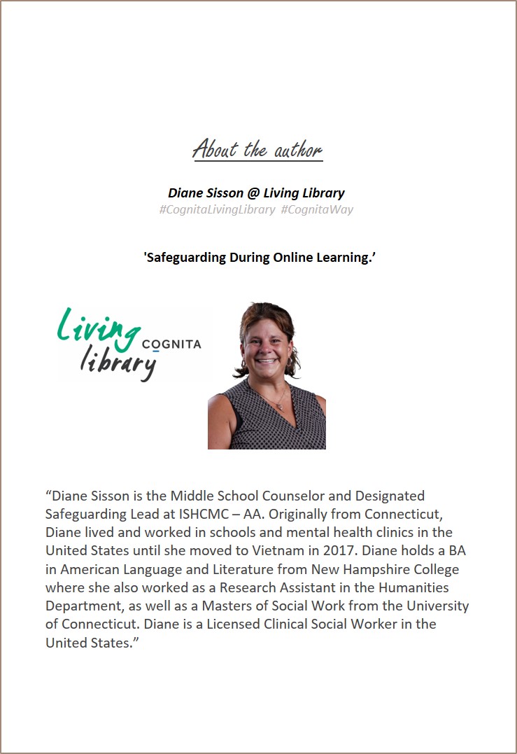 CognitaLibrary's tweet photo. What is a teachers responsibility in safeguarding? Sign out Diane Sission from Cognita Living Library to find out more! 
@CognitaLibrary
 #CognitaWay 
@ISHCMC
 @CognitaSchools 
@ISHCMC_life https://t.co/capFwPJu4c