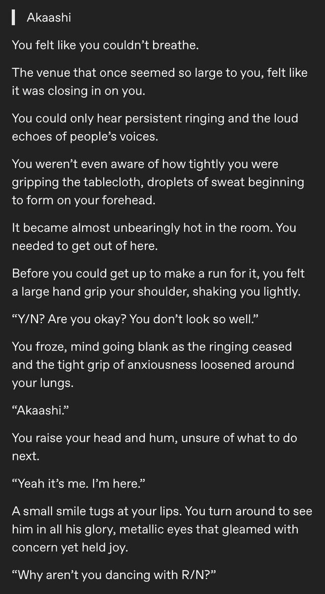 Akaashi (suggestions of a panic attack)