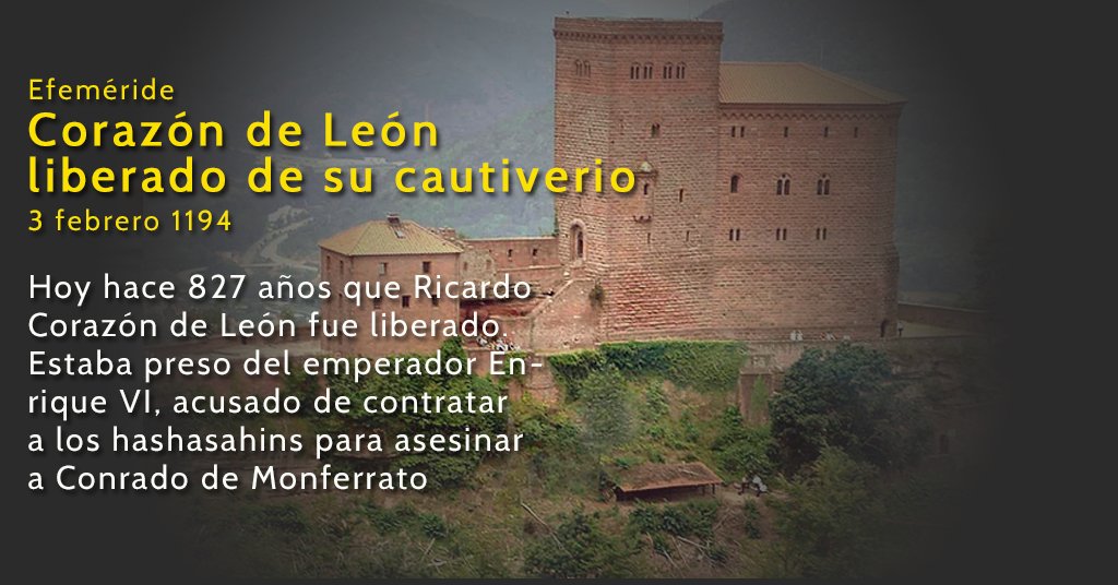 ElFilferro's tweet photo. Una año después, Leonor de Aquitania entrega el importe del rescate y su hijo Ricardo es  liberado...

#Historia #EdadMedia #Lionhearts #Trifels

Lee aquí la noticia: https://t.co/wZRDD7JiZy https://t.co/SLxnuepq5W