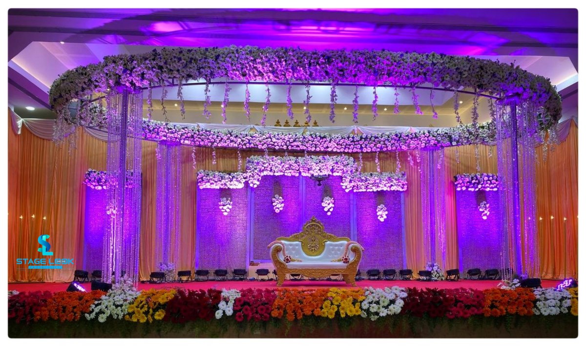 ProductionsLook's tweet image. Dreamy Day Stage Decors in purple hues with fresh flowers and crystal chandeliers.

Have a Wedding coming up?? Then plan your event with us! For enquiries DM or reach us @9804747377 for bookings.

Visit: stagelookproductions.com

#wedding #weddings #weddingflowers #weddingdecor