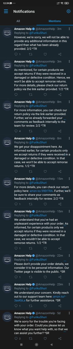 FurikuShuri's tweet photo. @AmazonHelp Why do you name it remorse return when the ink is a duplicate one? https://t.co/pDGOThqT78
