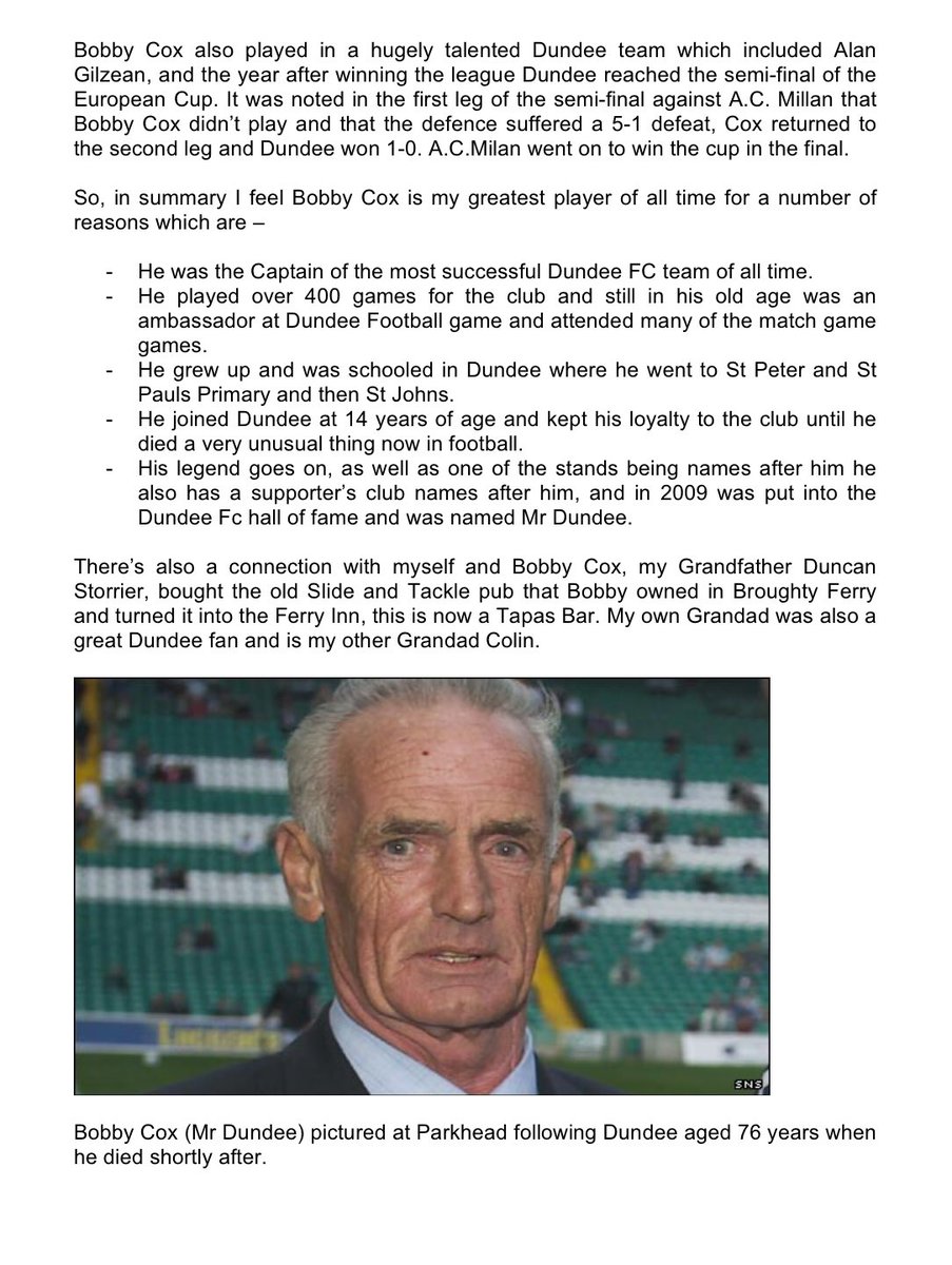 Researching and creating persuasive essays on the greatest of all time  focusing on  @DundeeFC and  @dundeeunitedfc greatest, Bobby Cox and Jim McLean. Inspiring future generations is true greatness  #LearningThroughFootball  #DundeeLearning