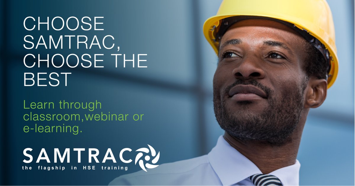 _SafetyCloud's tweet photo. Choosing SAMTRAC course is the smart move to make when venturing into the health and safety industry. Start your training today https://t.co/n0q6DfKNu0. #healthandsafety #SAMTRAC #NOSAtraining https://t.co/bOi9RYdDZs