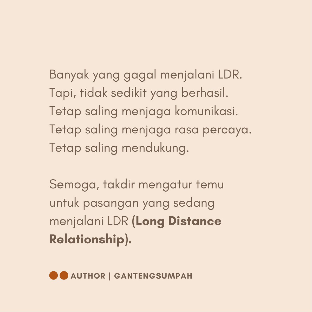 gantengsumpah's tweet photo. Tulisan untuk para pejuang LDR. https://t.co/iNZypoVs43