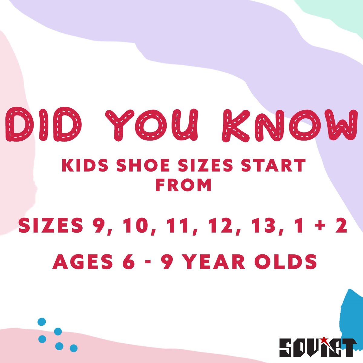 TheLakesideMall's tweet photo. Soviet is solving your shoe size dilemma. Have a look at their infant, kids and youth size guide.
#sovietdenim #kids #shoeguide #lakesidemall https://t.co/q90kZIEaB9