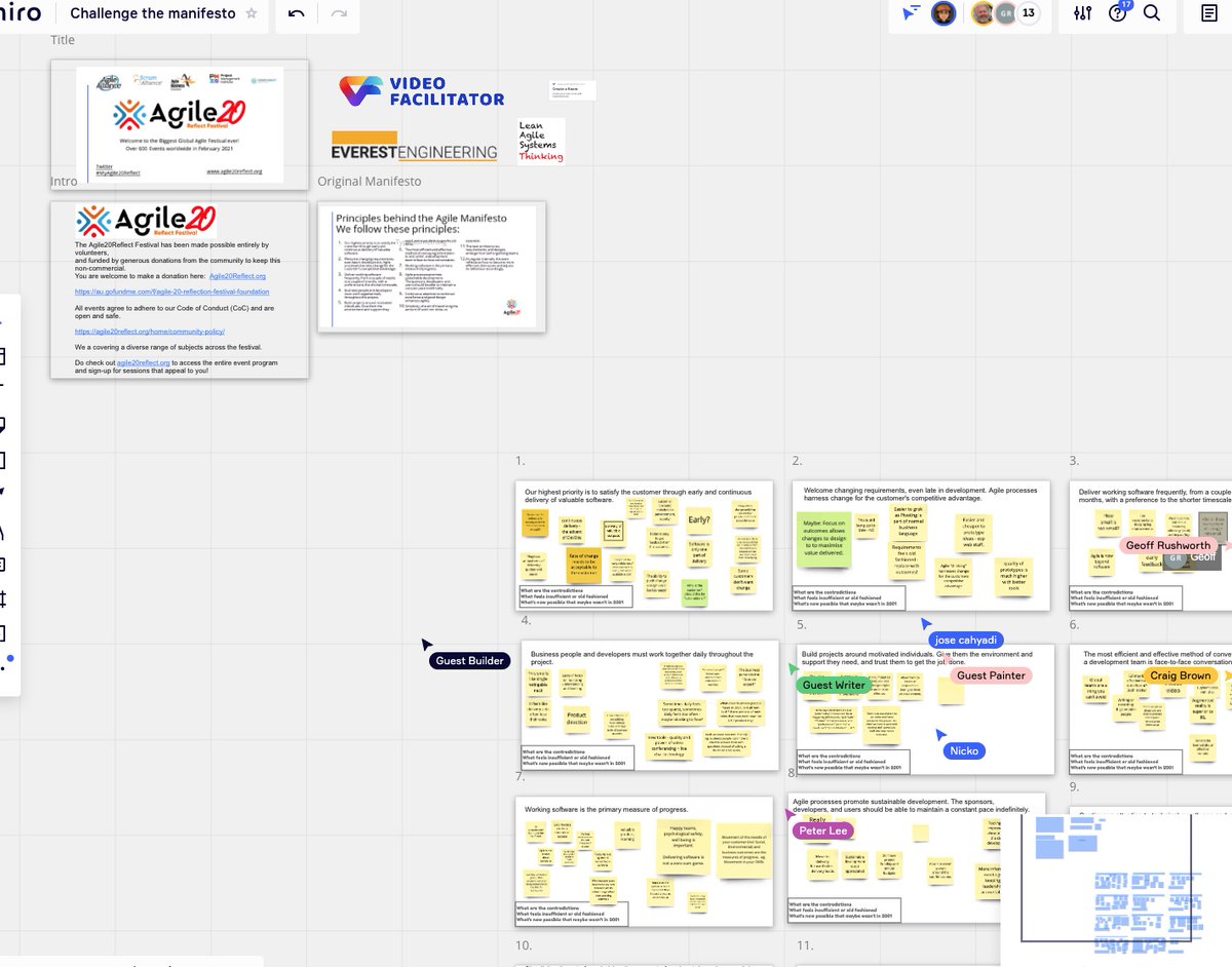 MelbAgile's tweet image. Tonight we challenged the 12 Principles of the Agile Manifesto as part of #Agile20Reflect Festival. Facilitated by @brown_note @innovativepete &amp;amp; @littlehelper meetup.com/scrum-12/event… @Agile20Reflect