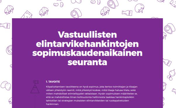 Miten elintarvikehankintojen vastuullisuuden toteutuminen varmistetaan sopimuskauden aikana? Julkaisimme vinkit hyvään sopimukseen ja sen seurantaan. #hankinnat #vastuullisuus #ruoka #ruokapalvelut  Ping <a href="/KestavaKaupunki/">Kestävä kaupunki</a> <a href="/hankintakeino/">KEINO-osaamiskeskus</a> <a href="/mmm_fi/">MMM</a>   bit.ly/36Ckx6K