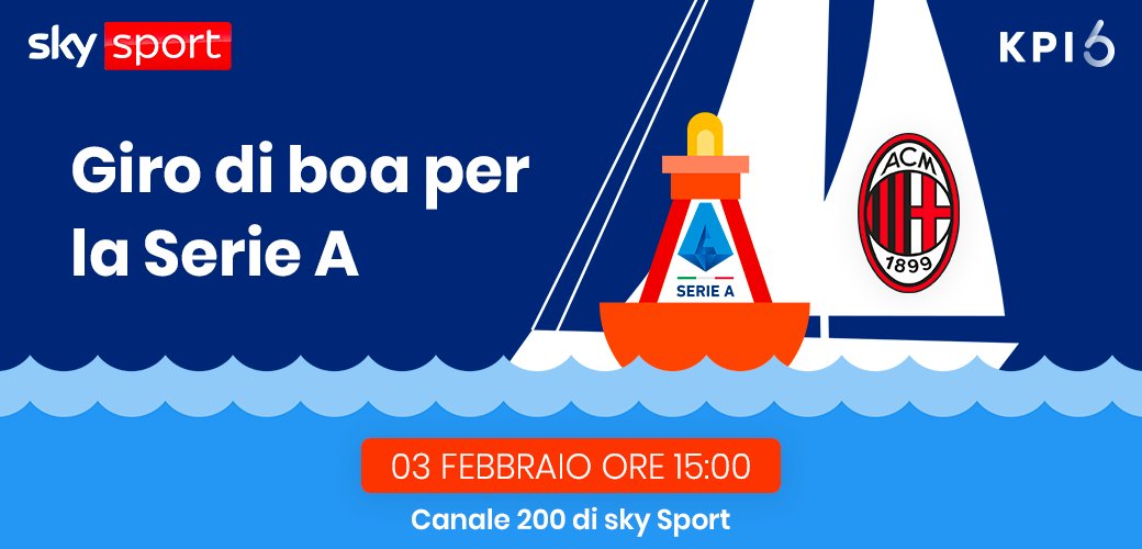 gmasihd's tweet photo. #KPI6 su #SKYSport24 
📡 Mercoledi 03/02, ore 15:00 📡
⁉️Il #Milan è ancora la squadra da battere in questo ultimo lato di poppa del #campionatoitaliano?
⚽ Ne parleremo in compagnia di @MassimoFellini
#kpi6 #skysport #datajournalism @SkySport https://t.co/m0AdRRRetG