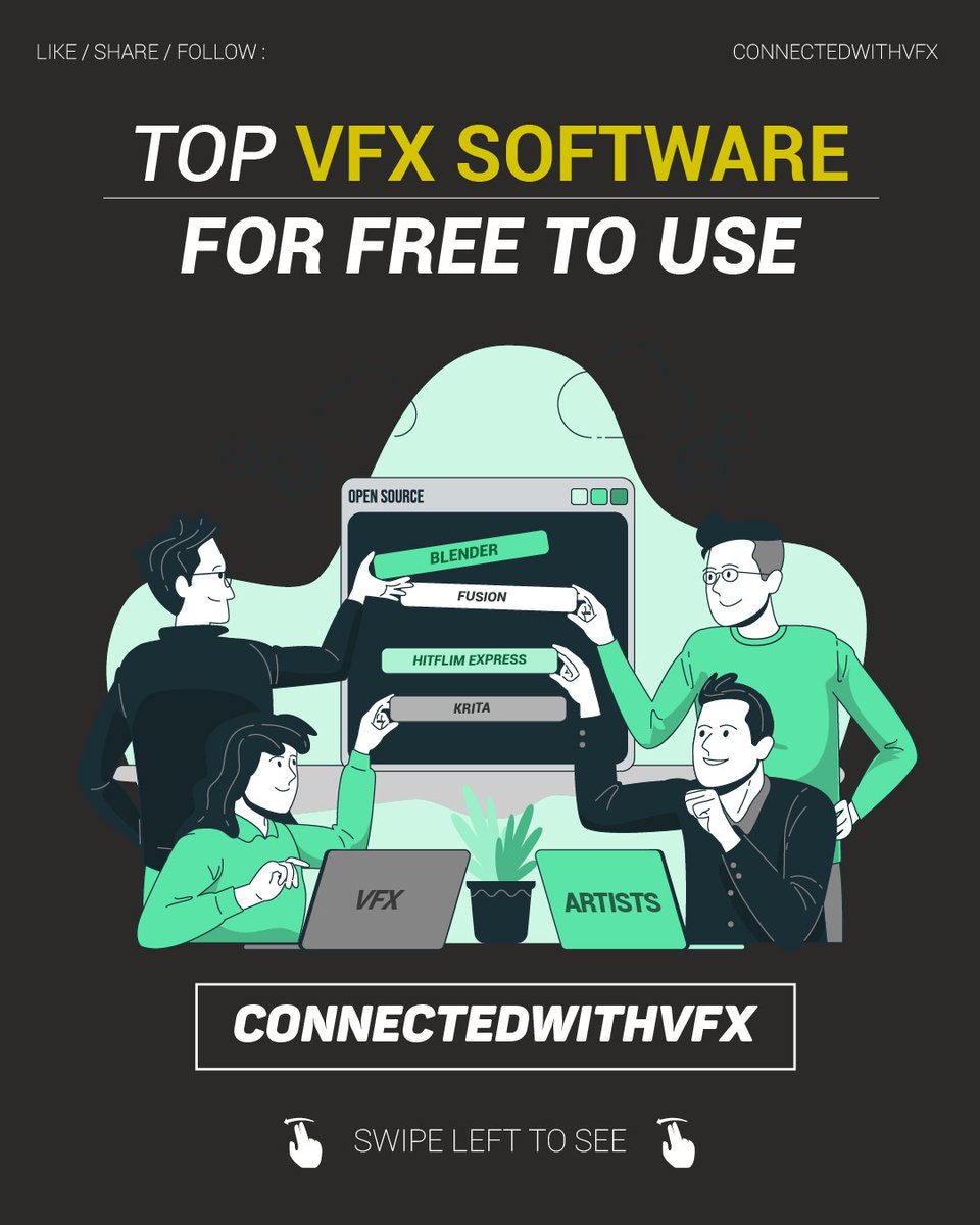 connectedwthvfx's tweet photo. * *Let's discuss the top VFX Softwares for free to use** 

 _Use below link to see full posts and also attached download links in there_ 

https://t.co/4eI9884BHT
#vfx
#vfxnews
#VfxSoftwares
#Opensourcesoftware
@connectedwthvfx @Blender @Blackmagic_News @Krita_Painting https://t.co/w2I33jSrHC