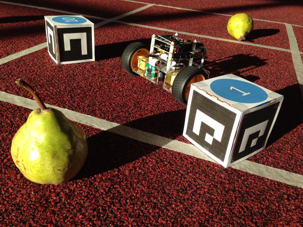 galetto_j's tweet photo. This is our #PyBot enjoying the sunlight and ready to race. #RVSS2021 #FruitFinders #Workshop3 https://t.co/5nS6FZo58G