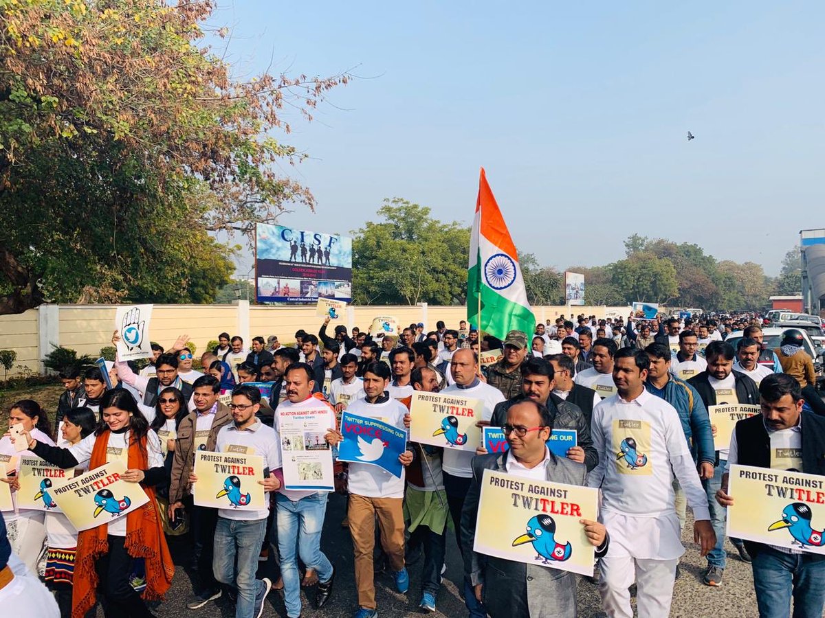 MODIfiedVikas's tweet photo. Thanks to all of you who were part of the #ProtestAgainstTwitter!
Sunday was chose as the protest date as I didn't want to cause any problem to traffic and for twitter employees. And look at the so called farmer's protest blocking roads. They are here to harass the public! https://t.co/1PLE5f5HtR