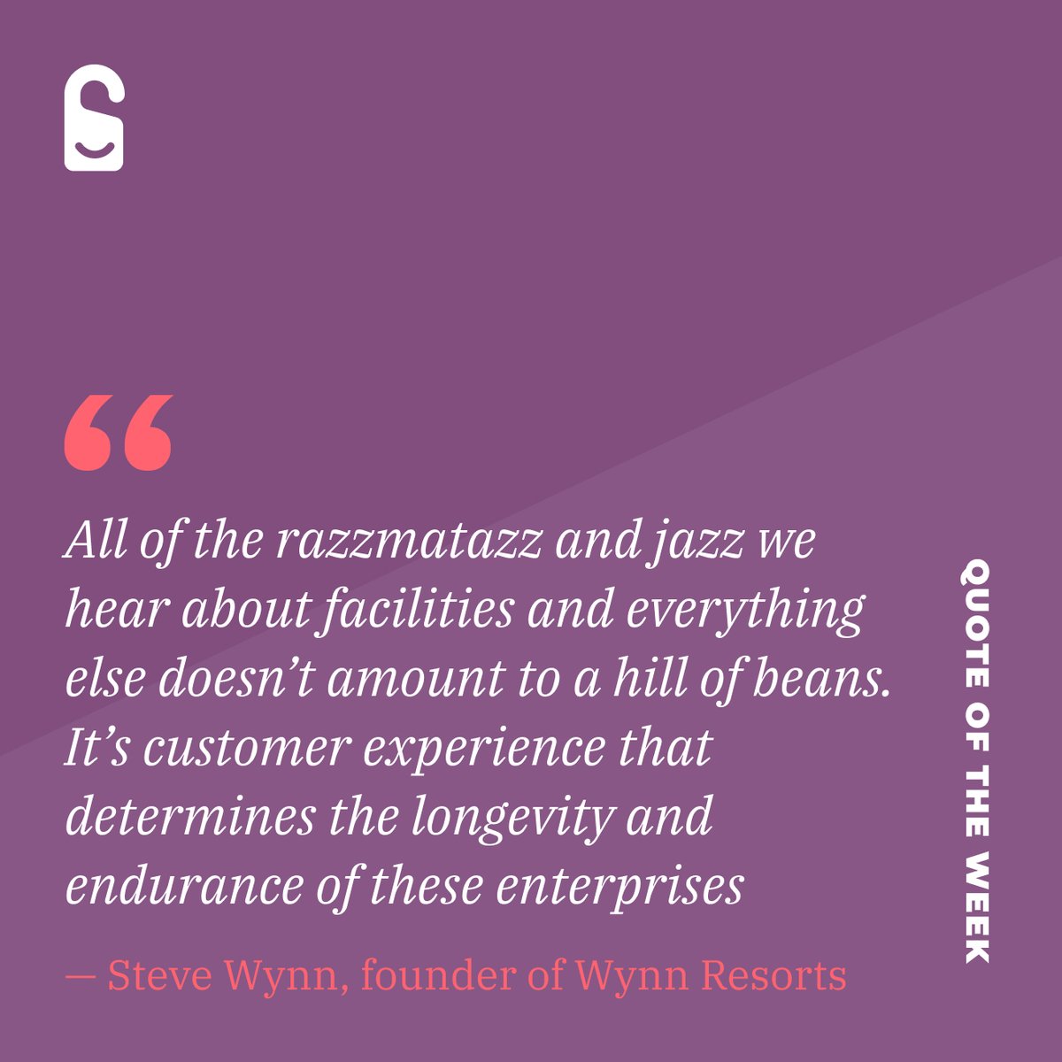 SatisfayT's tweet photo. Hoteliers, do you agree? 
#satisfytravel_quoteoftheweek #hospitality #hospitalityindustry #hotellife #hoteliers #hotels #hotelstaff #hotelfounder #hotelbusiness #hotelmanager #SteveWynn #wynnresorts #customerexperience #guestexperience https://t.co/X8qJdDbizs