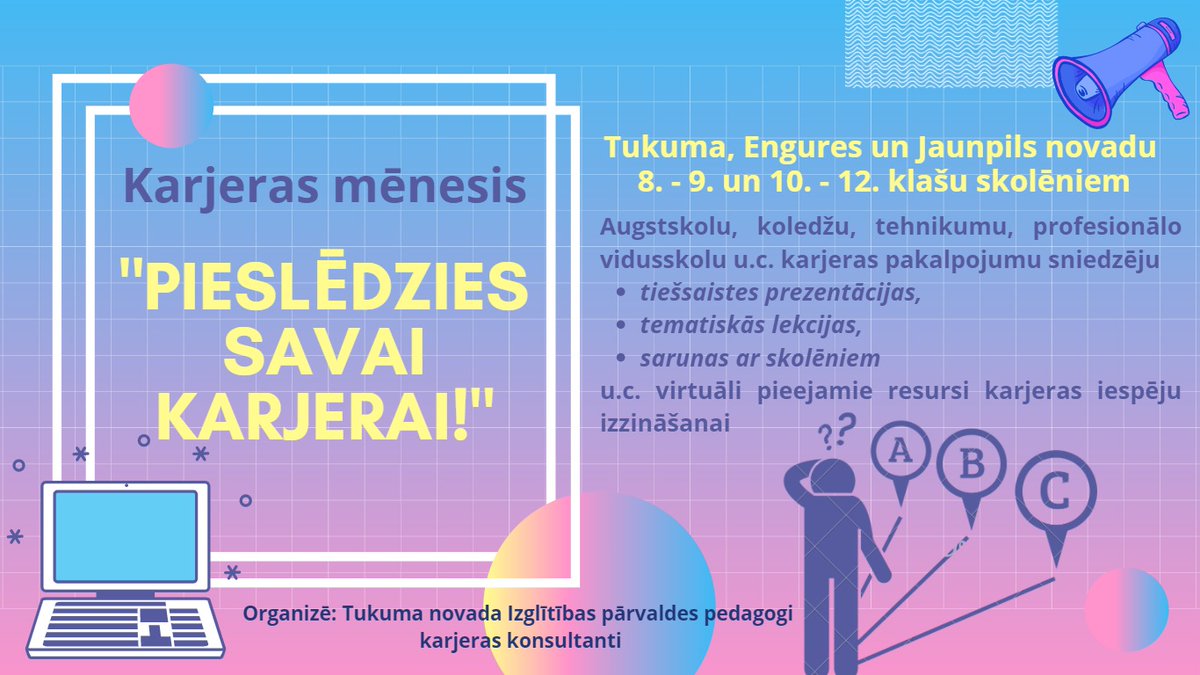 Februāris - karjeras mēnesis 2021 "Pieslēdzies savai karjerai!"