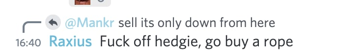 The thing that is most inspiring about WSB in this is that they just stood firm. They laughed in the Hedgies faces whilst they threw everything at them. They're still going strong. They win when you get spooked.And these fucks are legendary.LOL