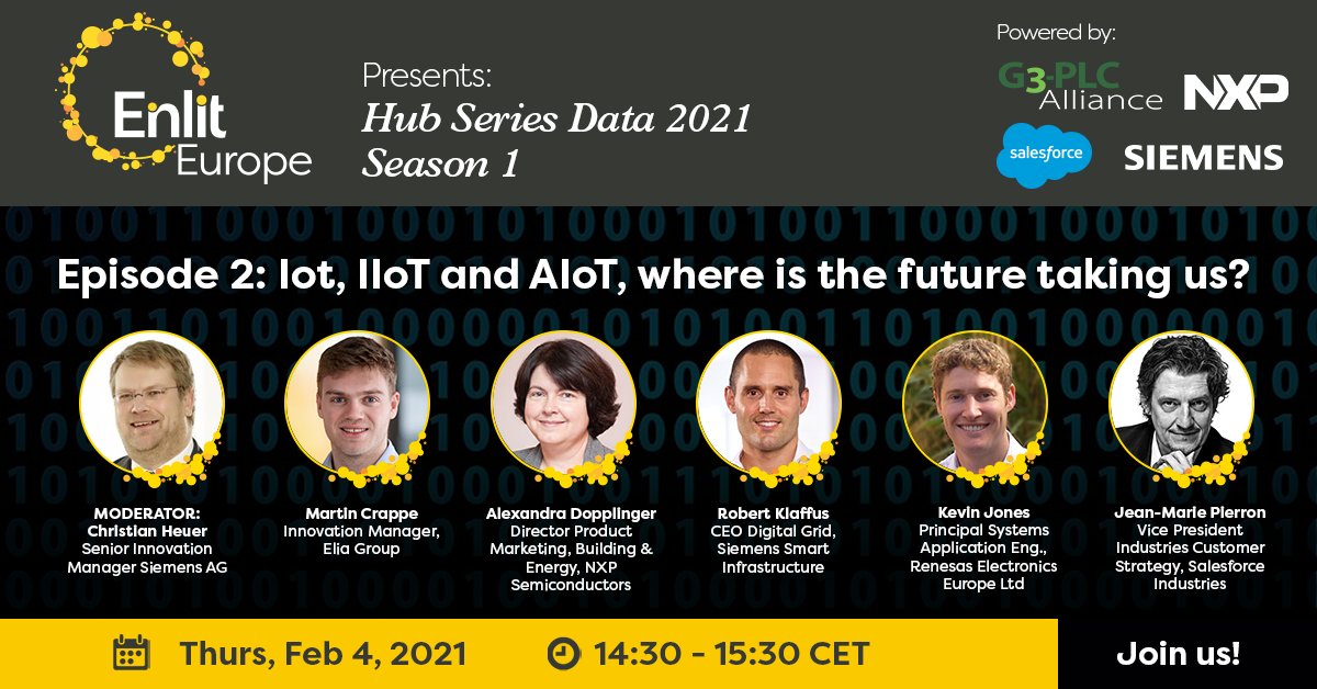 One more day until Enlit Europe's #Data Hub Series session on #AI, #IIoT and #IoT. I look forward to a lively discussion with my fellow panelists and our moderator Christian Heuer.
Would be great to see you joining the session!
