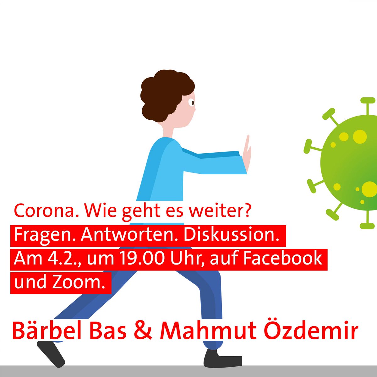 Corona – wie geht es weiter? Bärbel Bas und Mahmut Özdemir im Gespräch

Die Corona-Pandemie begleitet uns alle seit mittlerweile einem guten Jahr. Seit drei Monaten befindet sich unser Land im Lockdown. spd-duisburg.de/corona-wie-geh…