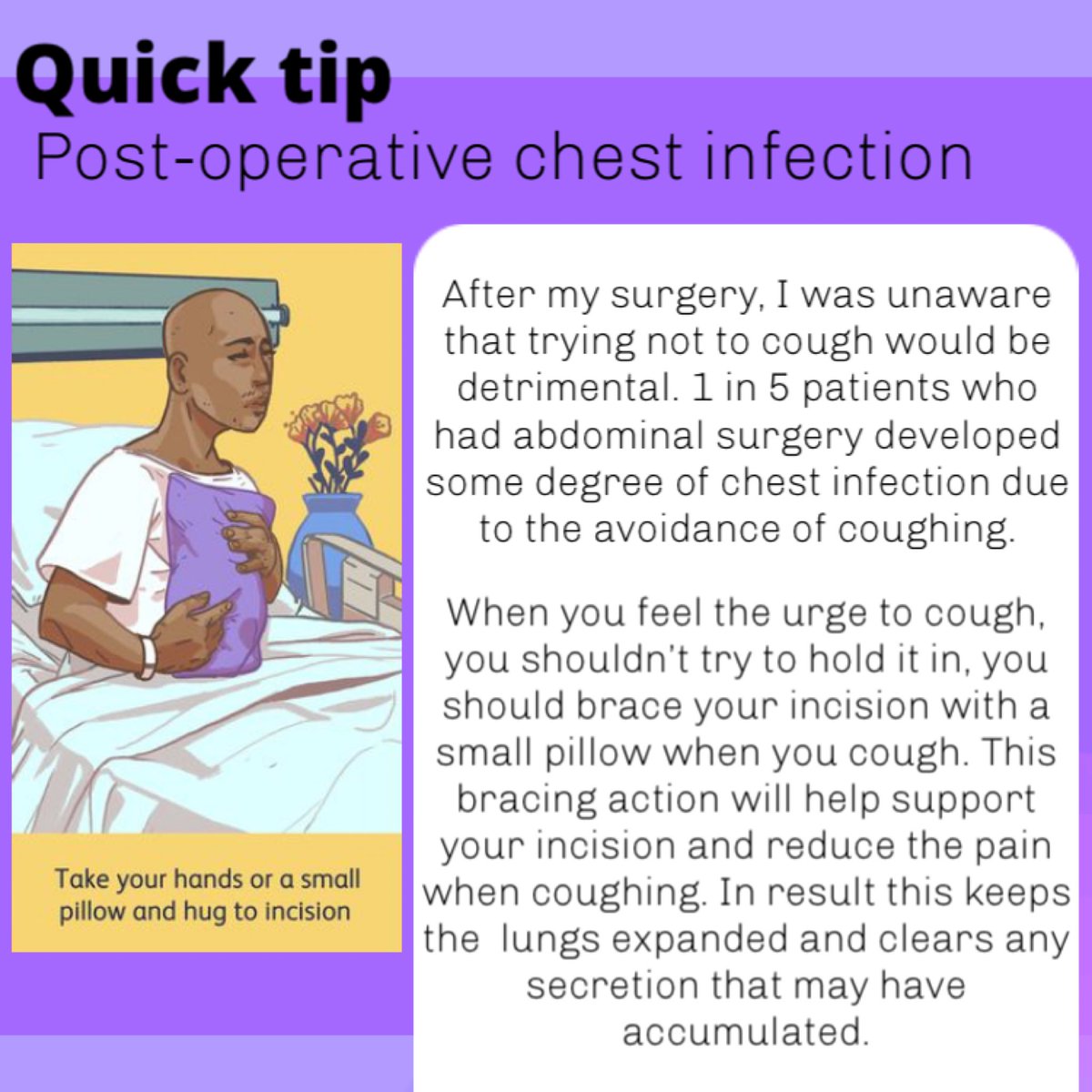 IBDpage's tweet image. Post surgery tip