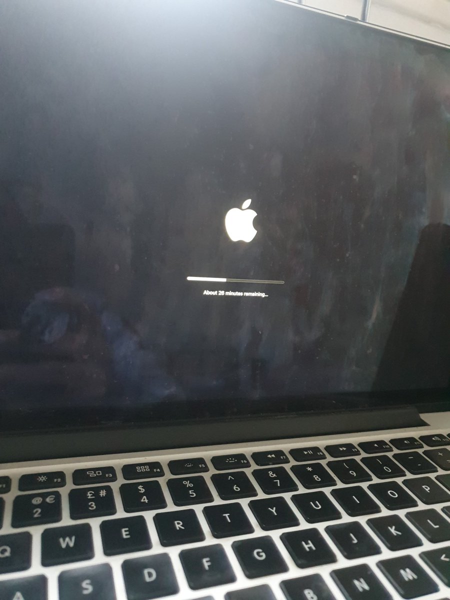 Updating my macbook has already taken an hour, just another 30 mins more 😪😪