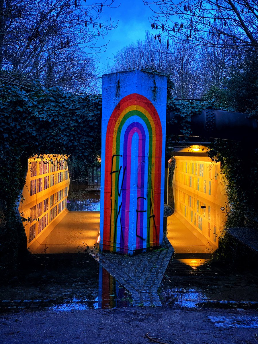 HeardinLondon's tweet image. The underpass is flooded and I feel like I could step into another dimension.