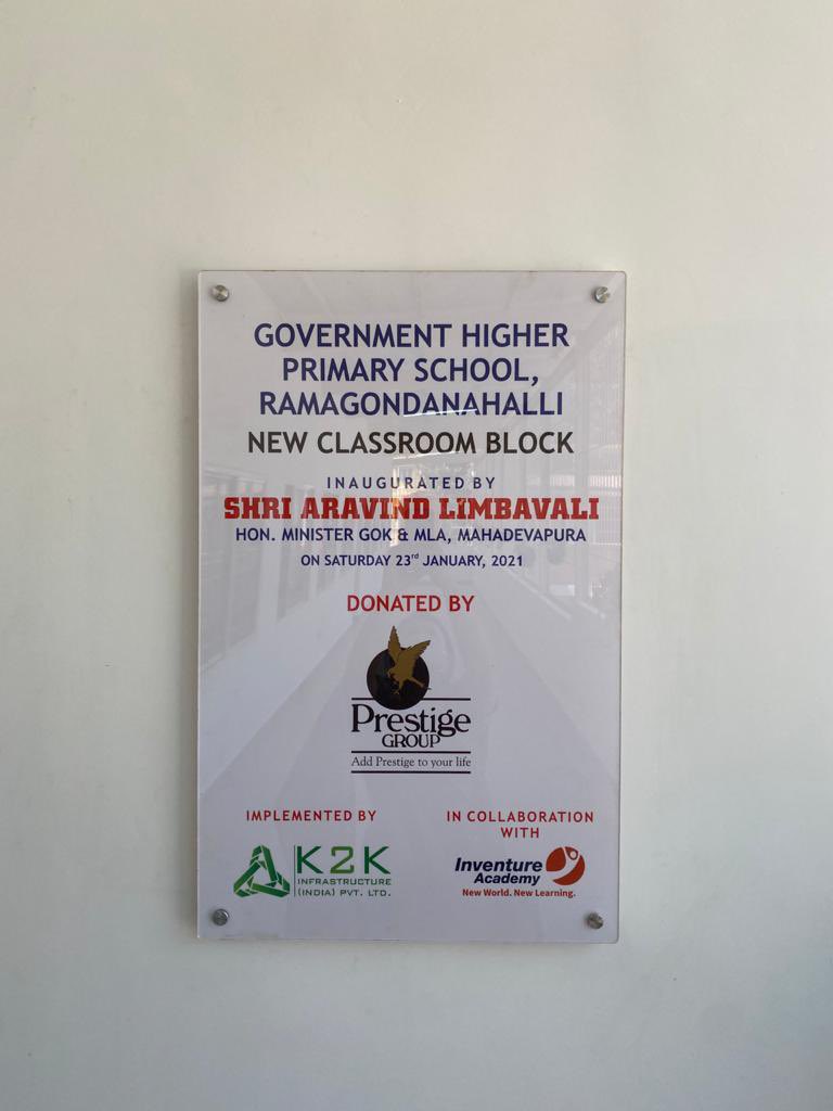InventureK12's tweet photo. 23 January 2021 marked a historic milestone for Ramagondanahalli Govt. School. Hon'ble Minister of Forest, Karnataka @limbavalli inaugurated 6 new classrooms. More classrooms, more students, brighter future.
 
#carpediem
#educationforall
#publicprivatepartnership
#outreach https://t.co/yCHlJnt6sW