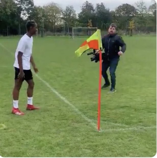KickOffAt3's tweet photo. Watch out for young Javell from @ElevatedMinds_C. Javell is one of our new shining stars ⭐️ who successfully took part in our recent #Kickoffat@3 tournaments. @SportsideHQ have snapped him up for the launch of their new promotional video. Looking forward to it.#WeBelieve ⚽️ https://t.co/usYBkYHkux