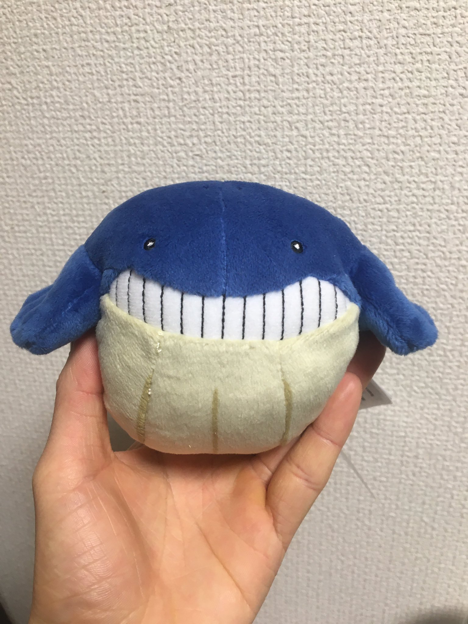 コズミック番長 今日はポケモンセンターでホエルコ好きなのでぬいぐるみ買ったけど 他のお客さんも皆お気に入りのポケモンのをかごに入れてたし ナマズン ソーナノ チルットの三人見かけた レジで店員さんから 可愛がってあげてください と言われ