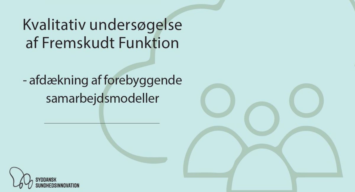 Fremskudt Funktion i Børne- og Ungdoms #psykiatri <a href="/PsykSyddanmark/">Psykiatri Syddanmark</a> forebygger, at børn og unge i mistrivsel står uden indsatser, fordi de ikke tilhører målgruppen for psykiatrien og samtidig er svære at løfte for kommunerne.
Læs midtvejsevalueringen fremskudtfunktion.dk/wm529285