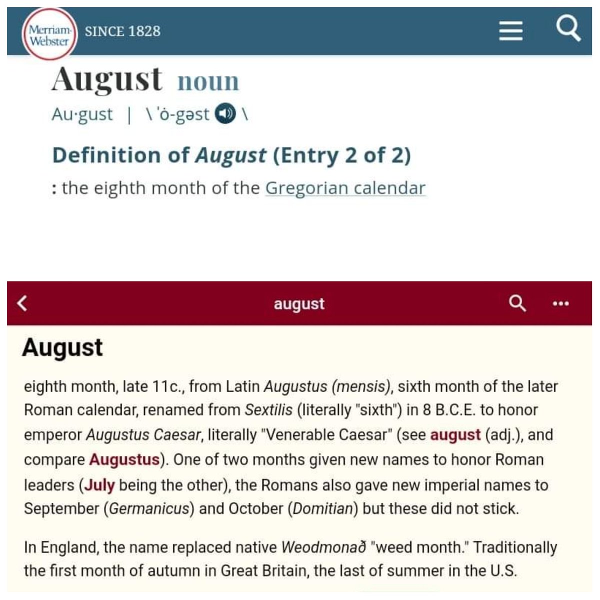 BreakBreadBro's tweet photo. "August" was formerly "Sextilis" ("sixth"); it was renamed after Augustus Caesar.
#BreakBreadBro
#WheresThePeachTea? #TeaTime247 https://t.co/jpMa2pqaJ6