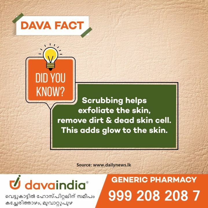 MedPharmStore's tweet photo. Cleansing, toning, moisturizing and scrubbing are important for your daily beauty regimen. Scrubbing helps open skin pores and remove dirt and dead skin cells from it making the skin glow naturally.
Check out our range of products on the Davaindia application.
To download th… https://t.co/cuZN00fOTJ