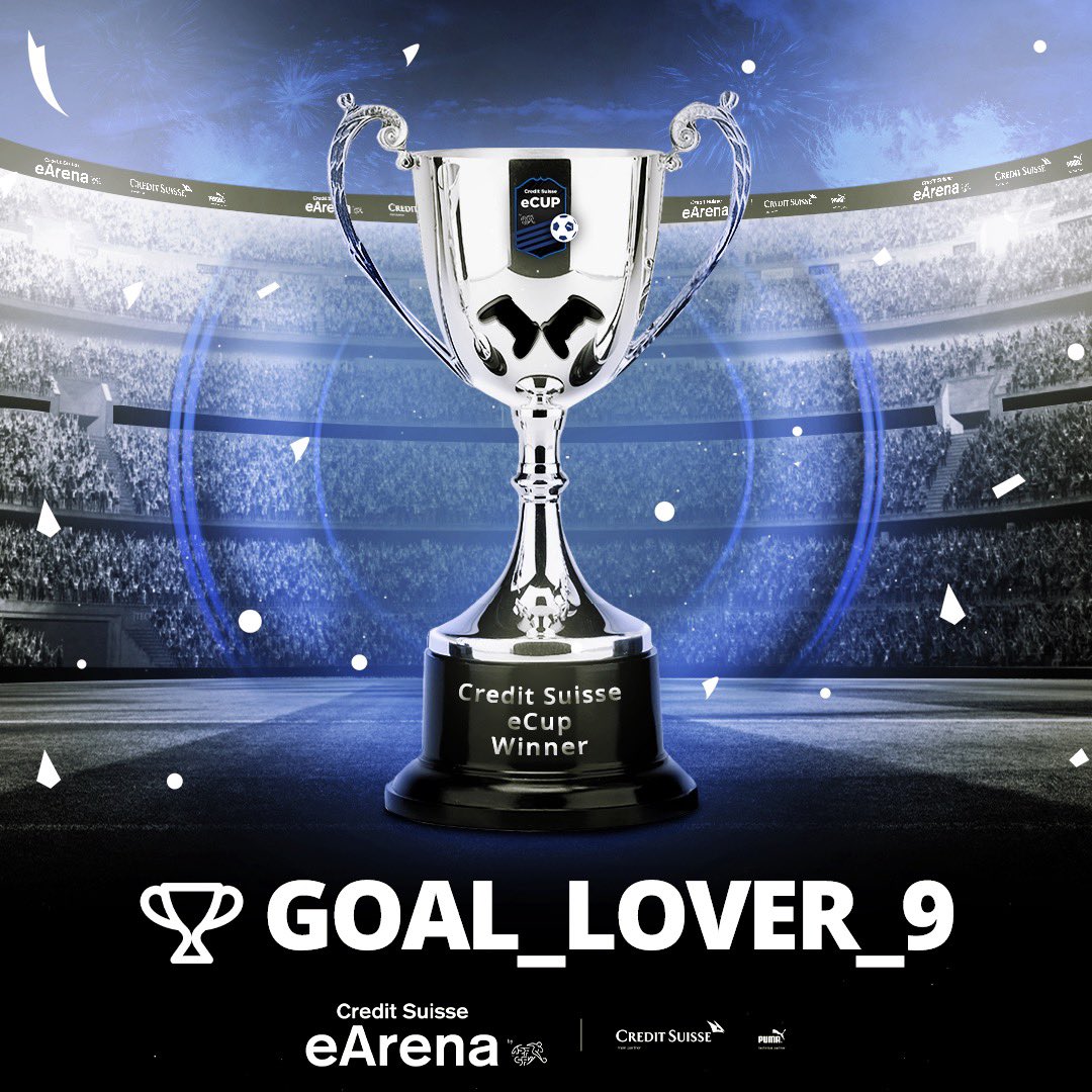 Der Credit Suisse eCup #9 🏆 geht an Goal_Lover_9. Im Finale konnte er sich gegen Versajee_04 🥈durchsetzen und darf sich zudem über 200 CHF Preispool freuen. Auf einem sensationellen dritten Platz landete übrigens der <a href="/CoachJanthana/">CoachJanthana</a> 🥉. #CreditSuisseEArena #CSeCup #CSX #FIFA21
