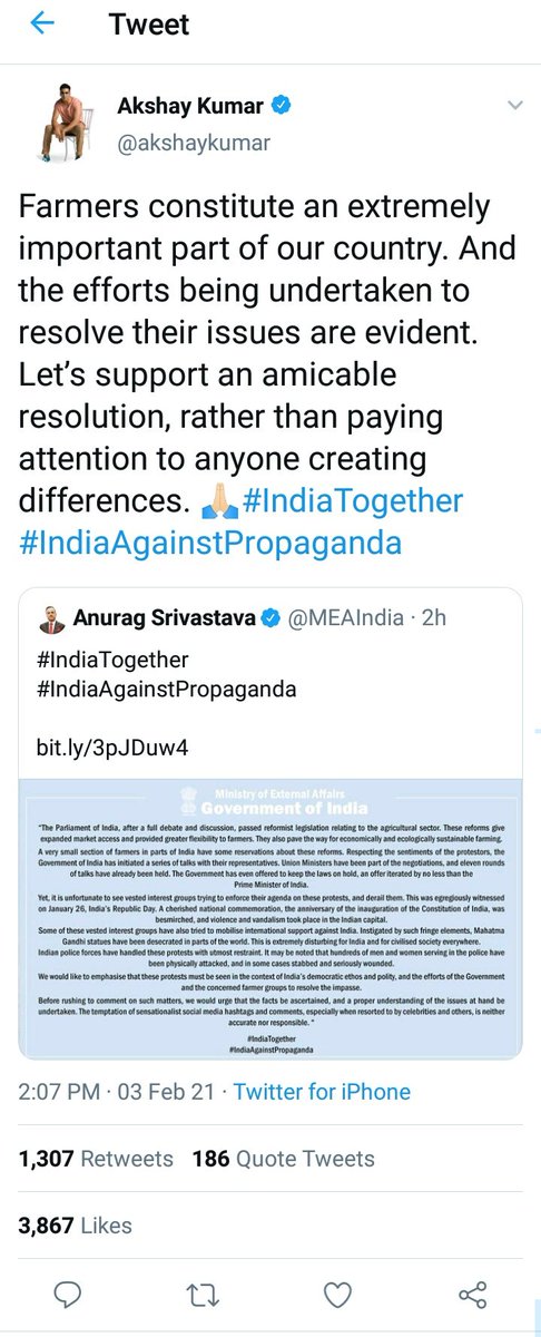 narendramodi177's tweet image. ThankYou Akshay Kumar Ajay Devgan And Suniel Shetty. #IndiaAgainstPropaganda