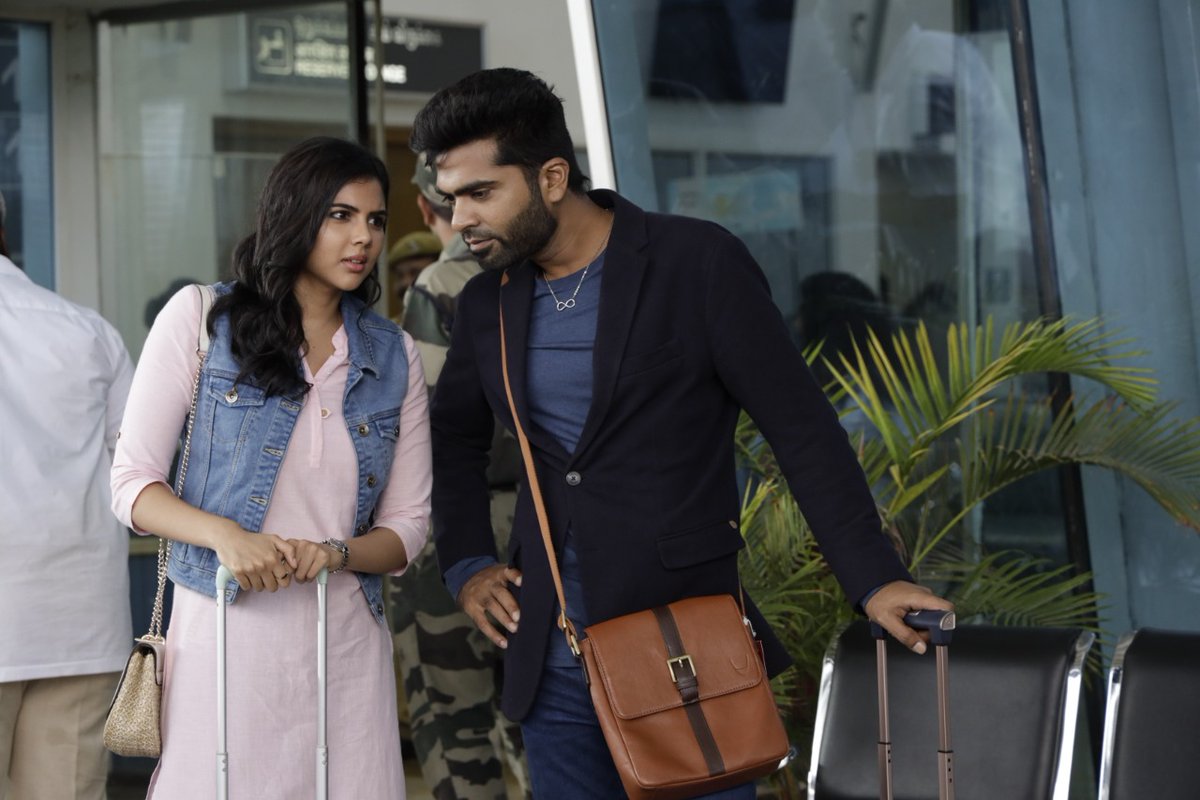 rameshlaus's tweet photo. Here is a new still of @SilambarasanTR_ and @kalyanipriyan from #Maanadu https://t.co/nQXKb5bAgW