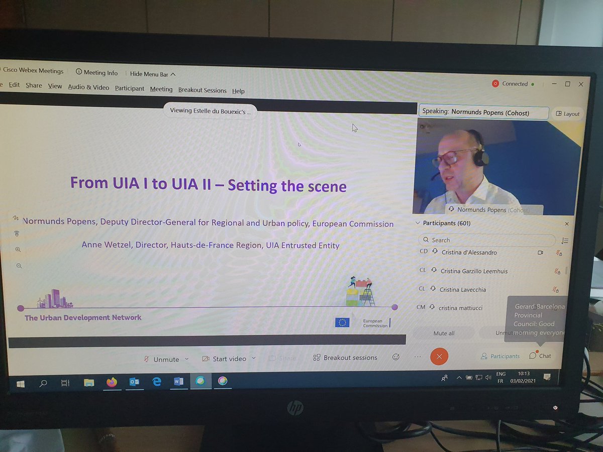 So glad to see months of preparation work now just happening! More than 600 participants to 1st @UIA_Initiative #Udnwebinars Today is about UIA main achievements over the last 5 years! @Eddyca1 <a href="/EUinmyRegion/">EUinmyRegion🇪🇺</a> <a href="/EUUrbanAgenda/">Urban Agenda for EU</a>