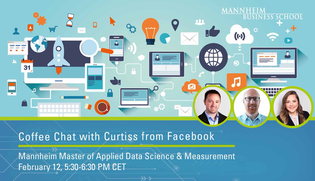 MannheimBSchool's tweet photo. Would you like to know how a career as data specialist at Facebook could look like? Then join our MDM Coffee Chat with Curtiss Cobb and Prof. Dr. Florian Keusch on February 12, 5:30 PM CET.
https://t.co/8usQVbD3dE
#MannheimerForLife #SurveyScience #Analytics #DataScience https://t.co/84uBfvGkec