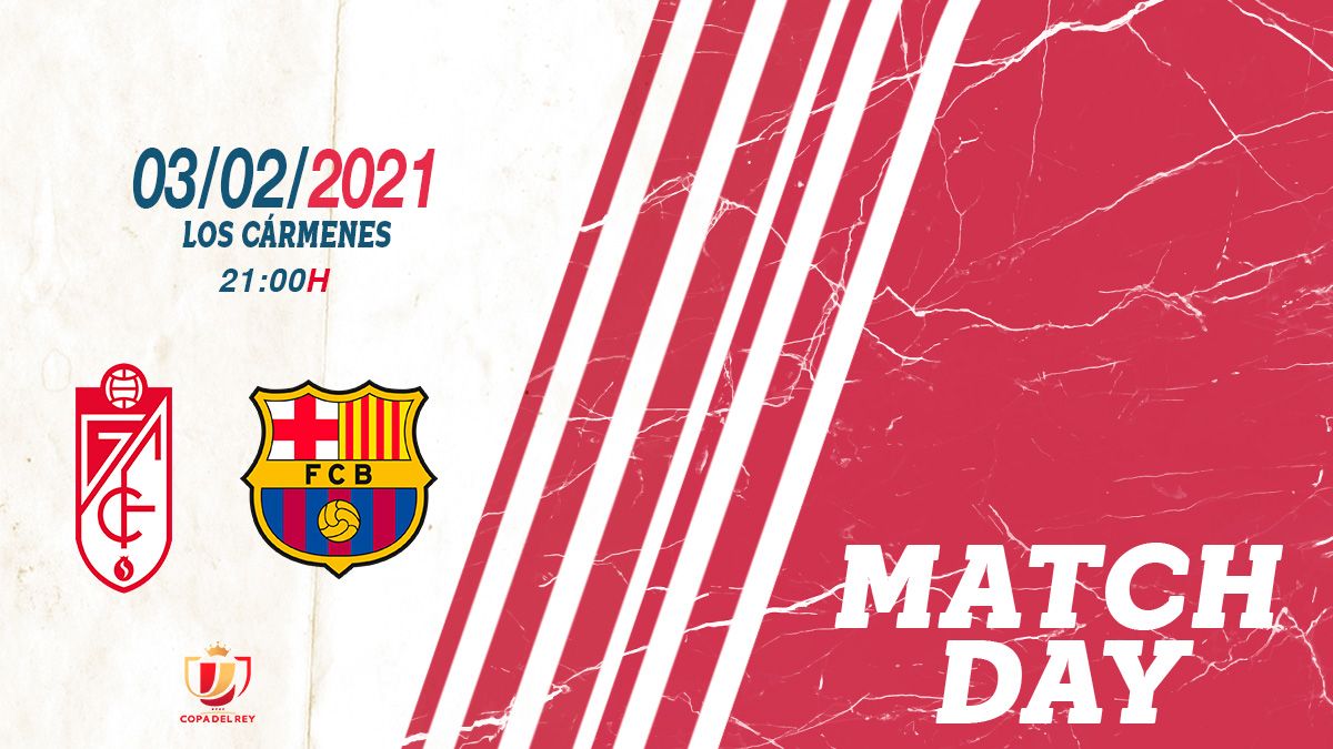 GranadaCF's tweet photo. 📢 ¡¡VAAAAMOSSSS GRANADAAA!!
#GranadaBarça 
#LaCopa https://t.co/hHxj9XqLbX