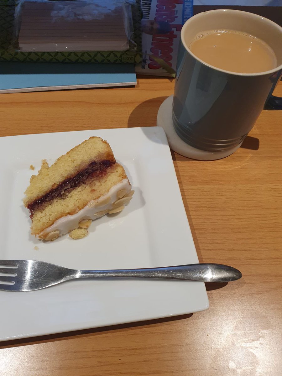 KatherineGleave's tweet photo. @LSTMWellbeing I forgot to take a photo of the whole cake 🤦‍♀️ it’s a Cherry Bakewell Cake! https://t.co/YI3qdLQTD9