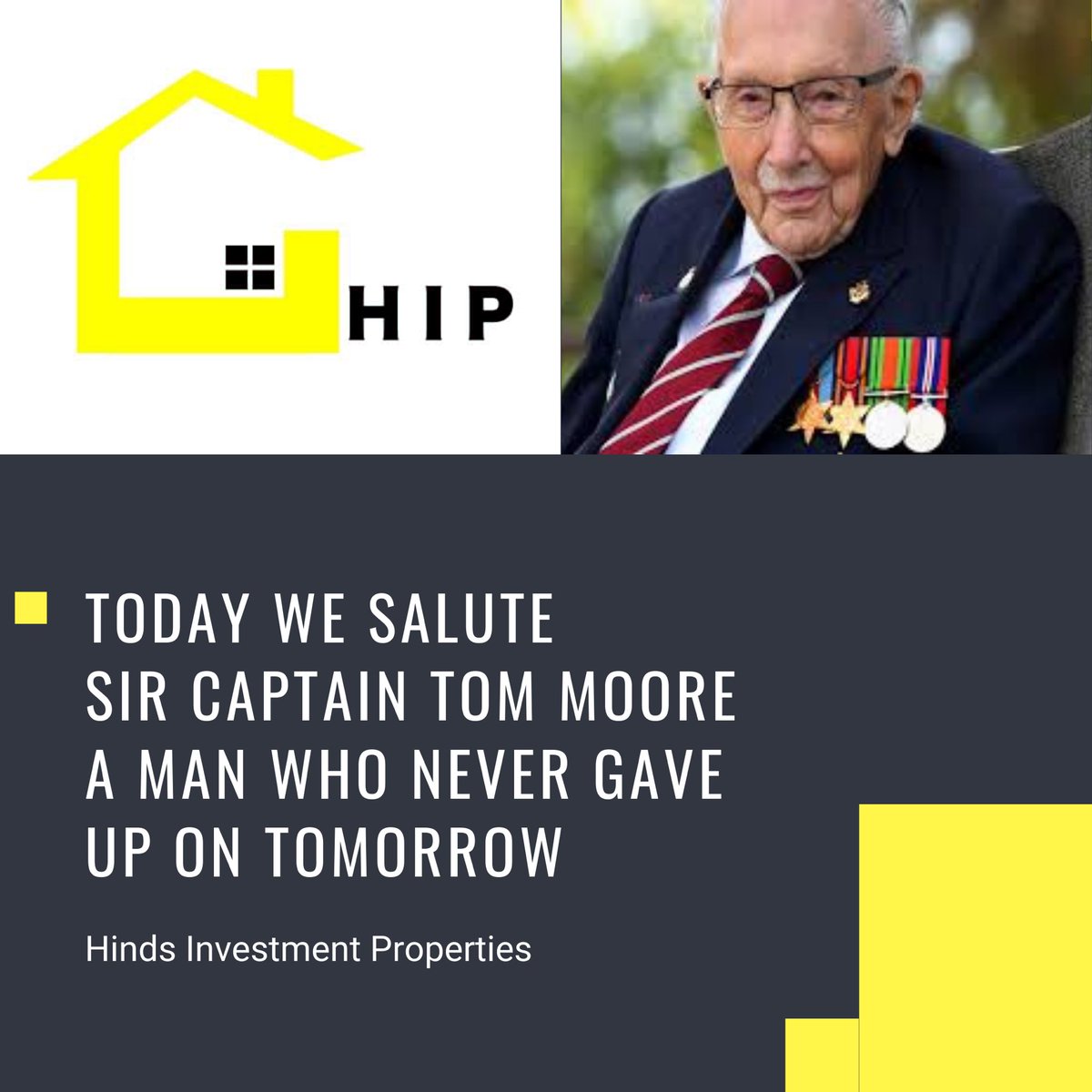 As the world says goodbye to this extraordinary man, who spoke so gallanty, who put one foot in front of the other and changed hope for so many will be sadly missed
•
•
•
#Goodbye #CaptainTomMoore #Goals #Hope #PropertyDevelopment #InteriorDesign #ExteriorDesign #Architecture