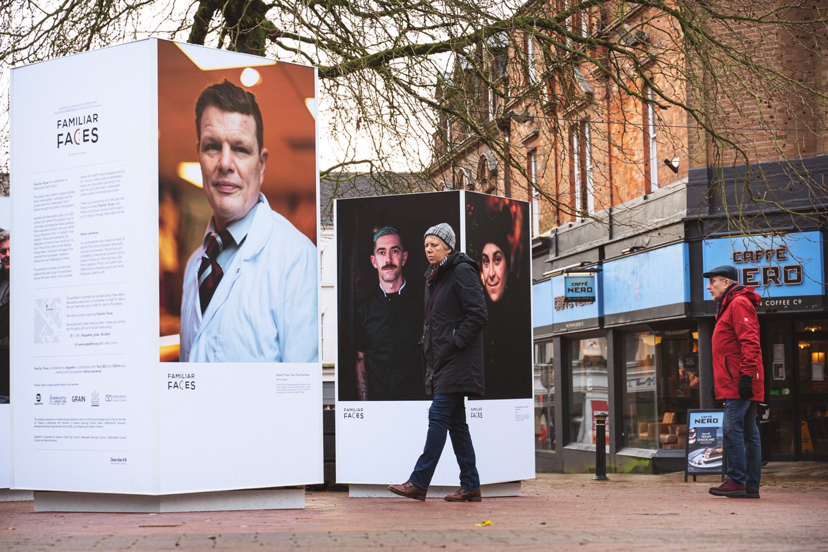 grainphotohub's tweet image. #FamiliarFaces by photographer #AdinaLawrence in partnership with @appetitestoke @NewcastleBID is exhibited throughout #NewcastleunderLyme town centre.

The exhibition celebrates the businesses and individuals who work in the town.

More info - appetite.org.uk/event/appetite…
