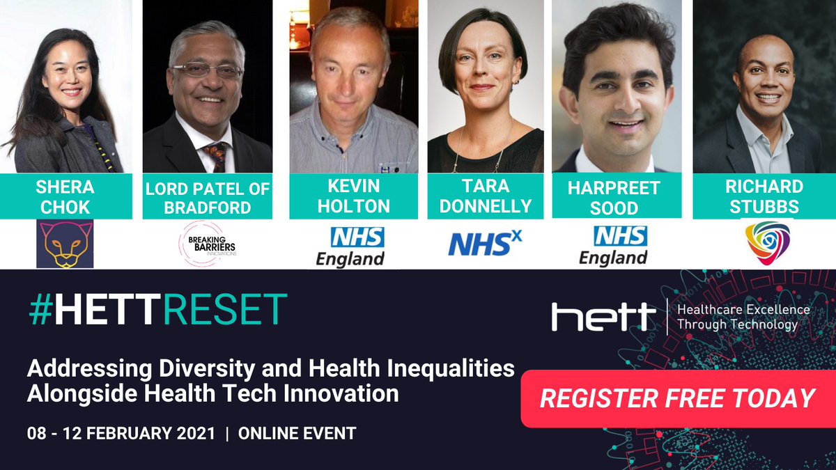 20% of our NHS staff are from BAME backgrounds. At @AHSNNetwork we’re passionate about supporting our BAME innovators.  Join me at #HETTreset to hear how these innovators are showing the way we can start to tackle diversity and health inequalities through innovation.