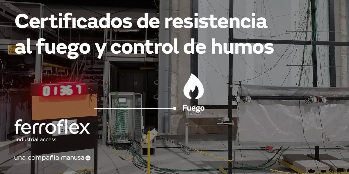CanariasTemyr's tweet photo. ✅Las puertas #Ferroflex han sido certificadas en todo su conjunto. Han superado con éxito las pruebas de resistencia al fuego y de control de humo que aíslan durante 60 minutos (EI60), 90 minutos (EI90) y 120 minutos (EI120).
🔥Ferroflex evoluciona
@Manusa_co @CanariasTemyr https://t.co/0xkDZw4wBg