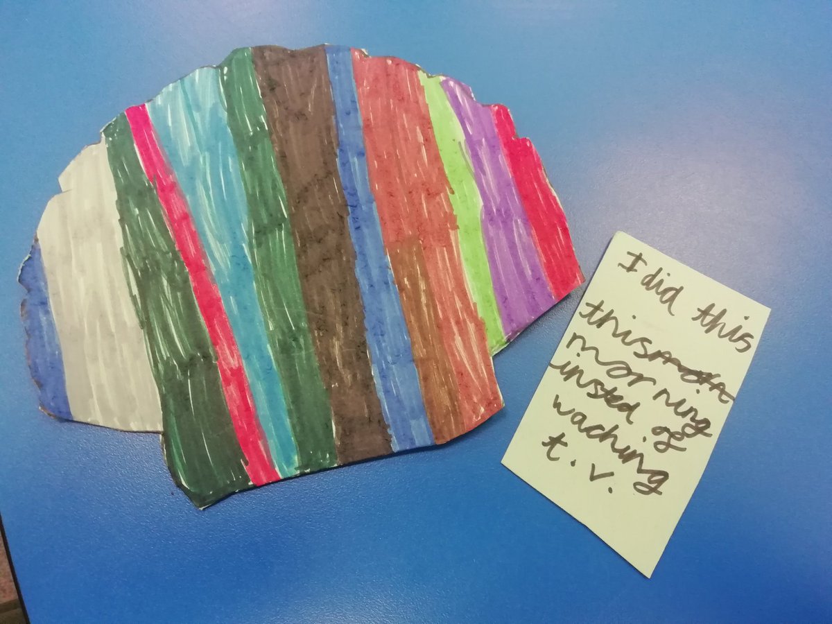 Starting off Technology Free Day by being creative.  #MentalHealthAwarenessWeek