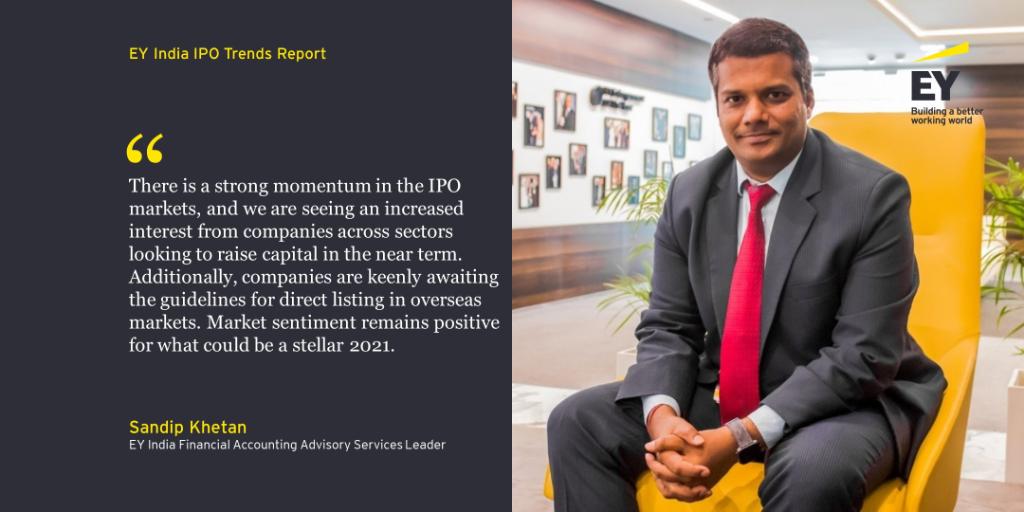 EY_India's tweet photo. India recorded a total of 19 IPOs (US$1836.22m) in Q4 of 2020, compared to 11 IPOs in the same period last year, reveals #EYIPOReport. Read more at https://t.co/nHzsurfr8M @BSEIndia @NSEIndia @Sandip_khetan https://t.co/N7NZCIuZT4