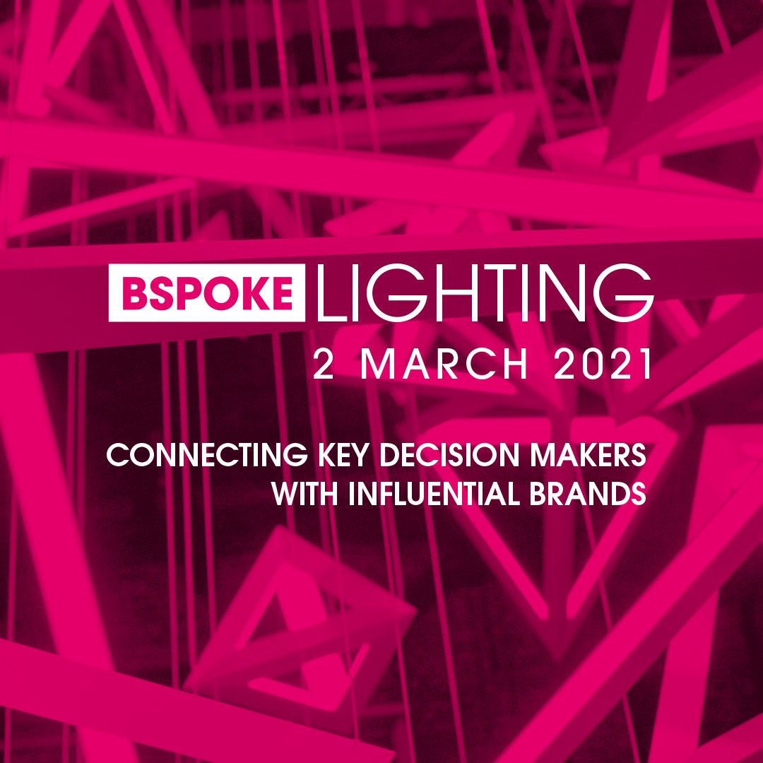 CDWfestival's tweet photo. We are delighted to announce the launch of #BSPOKE - a series of invite-only digital design events. First up is BSPOKE: Lighting - a curated platform connecting key decision makers &amp; influential lighting brands plus editorially-led content from @iconeye &amp; @onofficemag https://t.co/elI22JNQxO